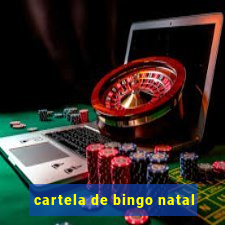 cartela de bingo natal